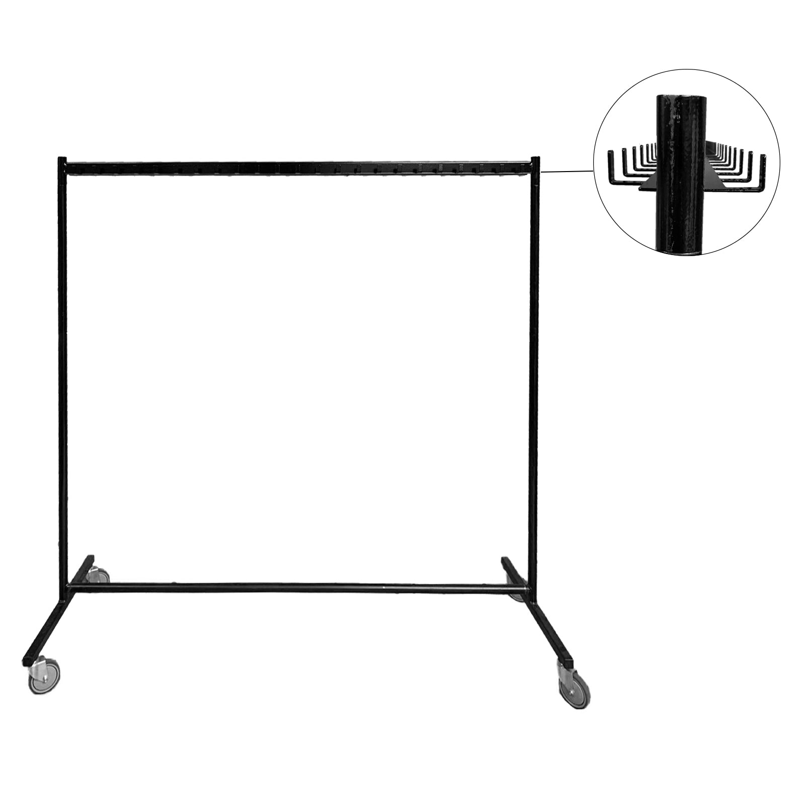 Dubbelzijdig garderoberek met dubbele aluminium haken type HO-057
